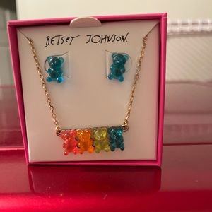 Betsy Johnson multicolor gummy bear set.